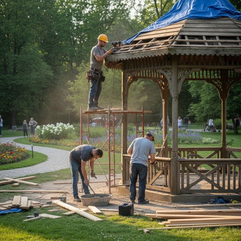 Courtyard Gazebo Installation