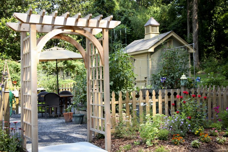 Wood Trellis Installation in Wilmington, NC